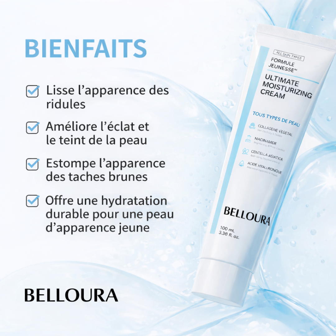 Crème Hydratante Ultime Belloura – Soin Anti-Âge & Hydratation Intense (100ml)